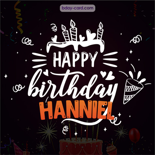 Black Happy Birthday cards for Hanniel