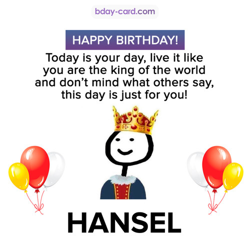 Happy Birthday Meme for Hansel