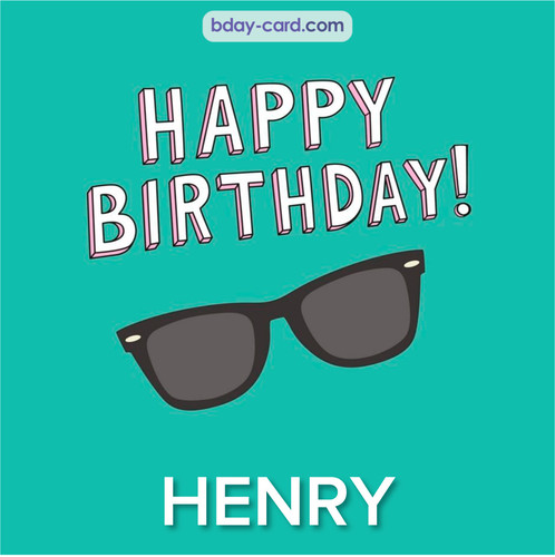 Happy Birthday pic for Henry with glasses