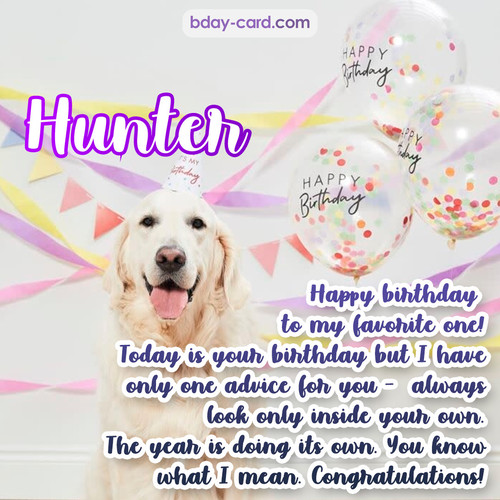 Happy Birthday pics for Hunter with Dog