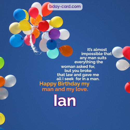Birthday images for Ian with Balls