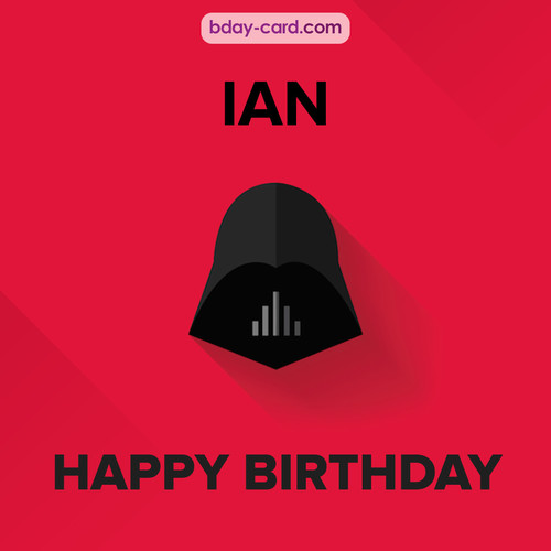 Happy Birthday pictures for Ian with Darth Vader