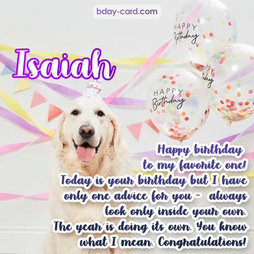 Happy Birthday pics for Isaiah with Dog