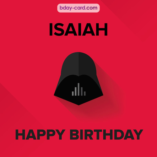 Happy Birthday pictures for Isaiah with Darth Vader