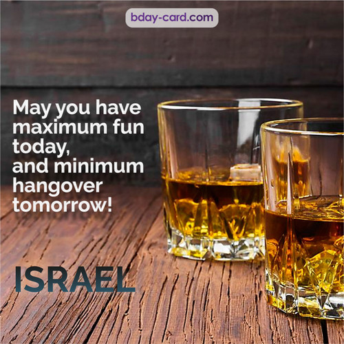 Greetings pics for Israel with Whiskey