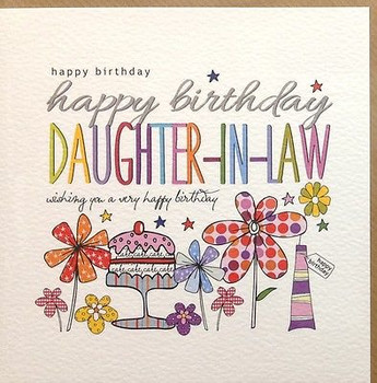 DAUGHTER IN Law Happy Birday Card Lovely Detail Lovely Ve...