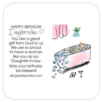 Happy Birday Daughter In Law Free Birday Cards