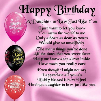 Beautiful Birday Wishes For Daughter In Law – Best Birday
