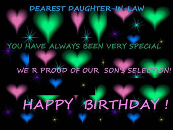 Birday Wish For Daughter in law Free Extended Family eCards