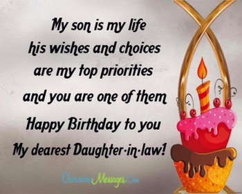 Happy Birday Messages for Daughter in Law BIRDAY Pinterest