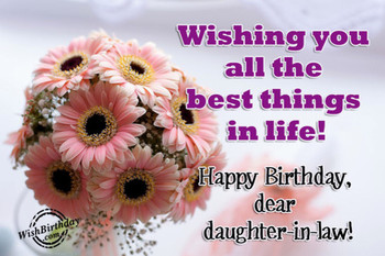 Best Happy Birday Greetings for Daughter In Law