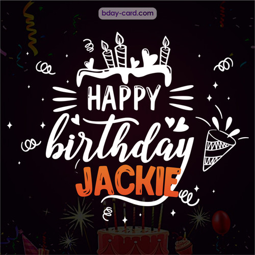 Black Happy Birthday cards for Jackie