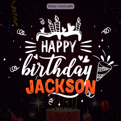 Black Happy Birthday cards for Jackson