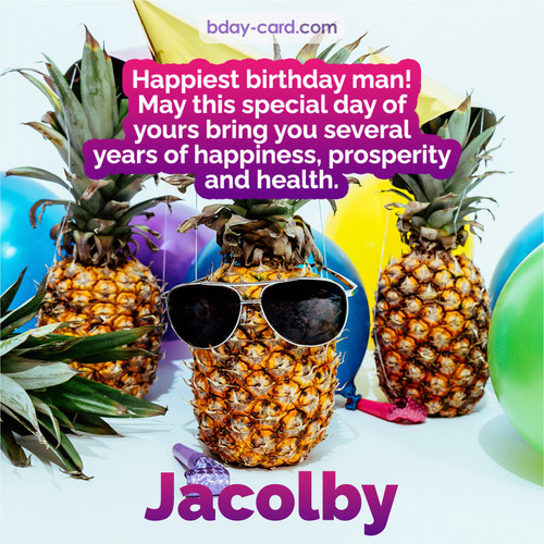 Happiest birthday pictures for Jacolby with Pineapples