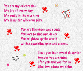 Happy Birday Poems for Daughter from Mom and Dad Happy