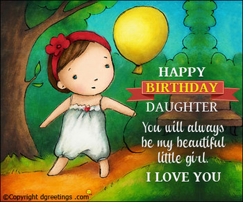 Birday Messages for Daughter Wishes and SMS Dgreetings