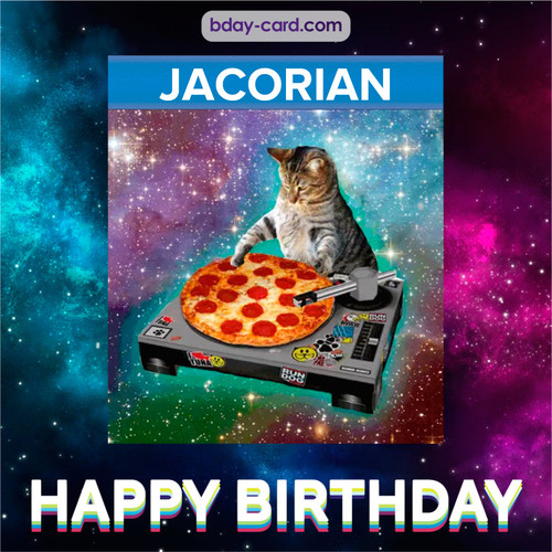 Meme with a cat for Jacorian - Happy Birthday