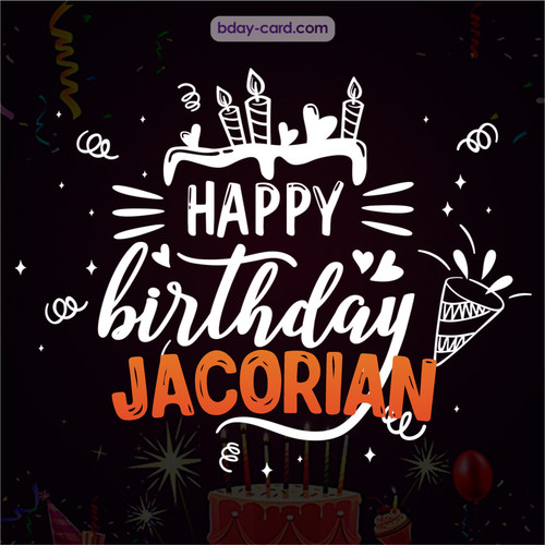 Black Happy Birthday cards for Jacorian