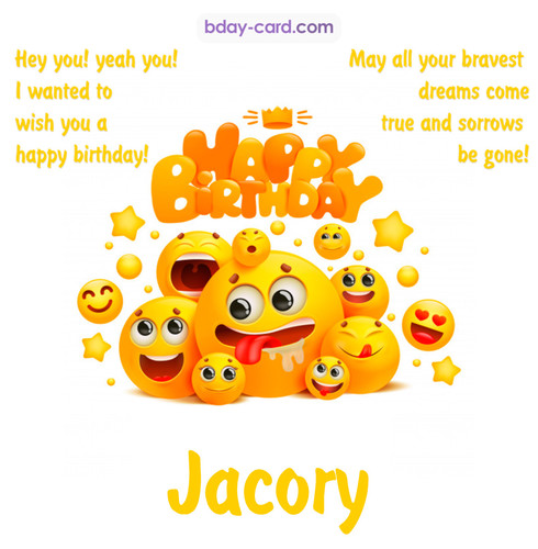 Happy Birthday images for Jacory with Emoticons