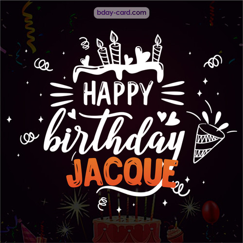 Black Happy Birthday cards for Jacque