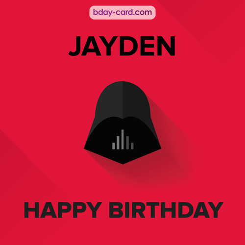 Happy Birthday pictures for Jayden with Darth Vader