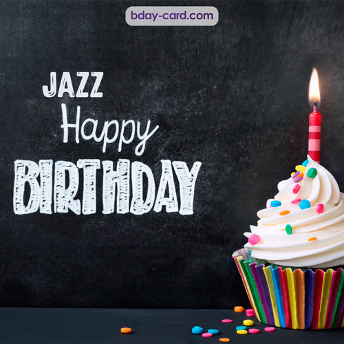 Happy Birthday images for Jazz with Cupcake
