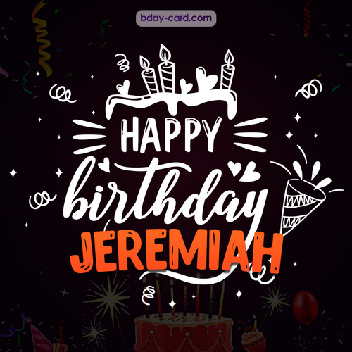Black Happy Birthday cards for Jeremiah