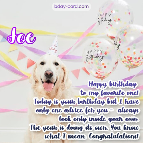 Happy Birthday pics for Joe with Dog