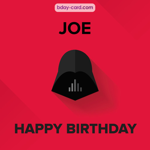 Happy Birthday pictures for Joe with Darth Vader