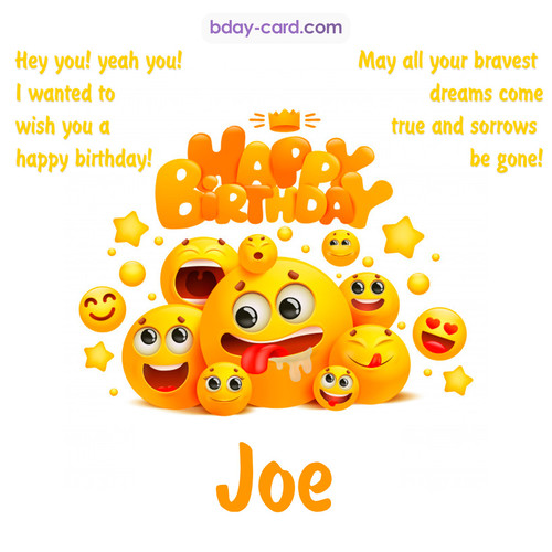 Happy Birthday images for Joe with Emoticons