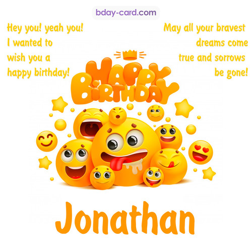 Happy Birthday images for Jonathan with Emoticons