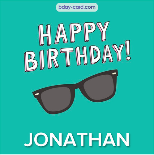 Happy Birthday pic for Jonathan with glasses