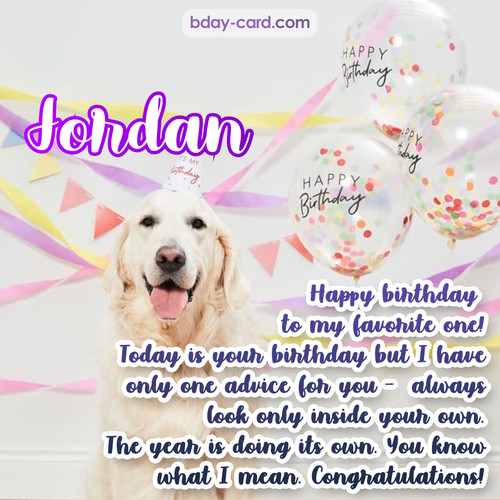 Happy Birthday pics for Jordan with Dog