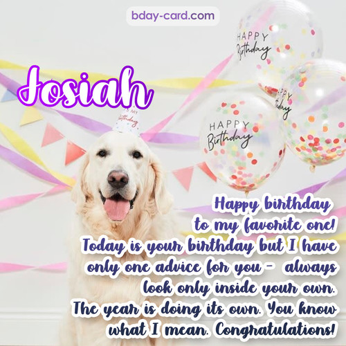 Happy Birthday pics for Josiah with Dog