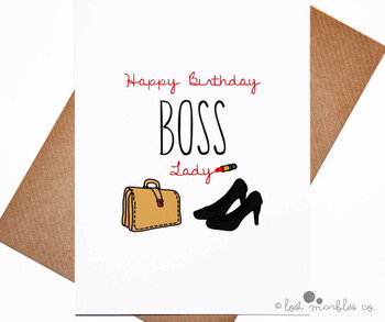 Awesome e card happy birthday boss lady