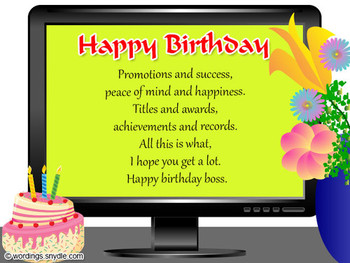 Birthday wishes for boss and birthday card wordings for b...