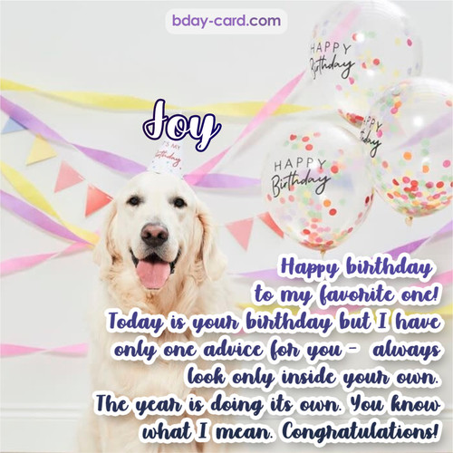 Happy Birthday pics for Joy with Dog