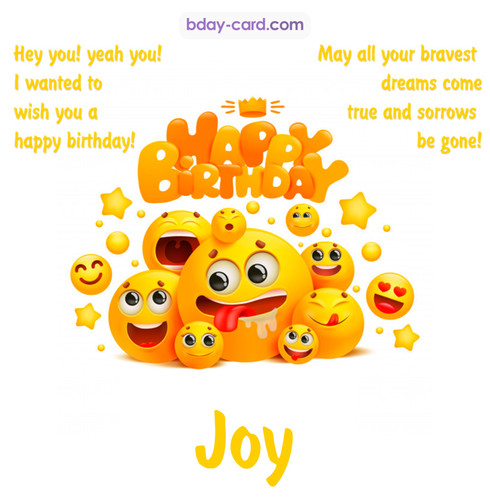 Happy Birthday images for Joy with Emoticons