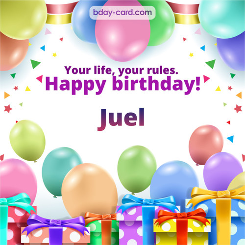 Greetings pics for Juel with Balloons