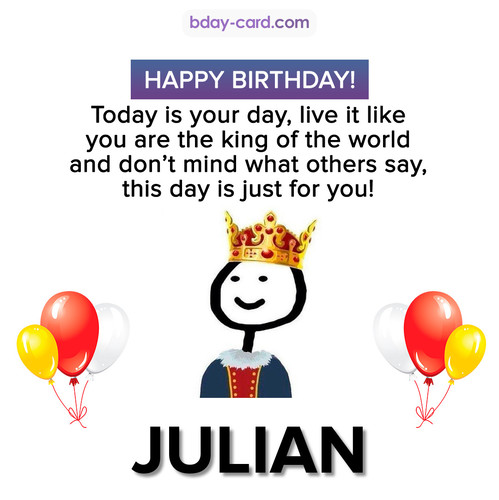 Happy Birthday Meme for Julian