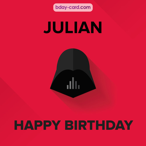 Happy Birthday pictures for Julian with Darth Vader