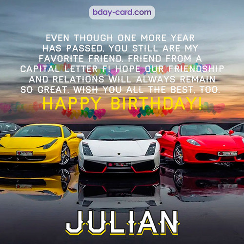Birthday pics for Julian with Sports cars