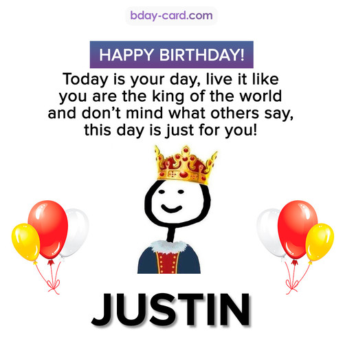Happy Birthday Meme for Justin