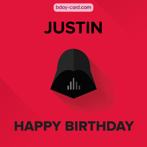 Happy Birthday pictures for Justin with Darth Vader