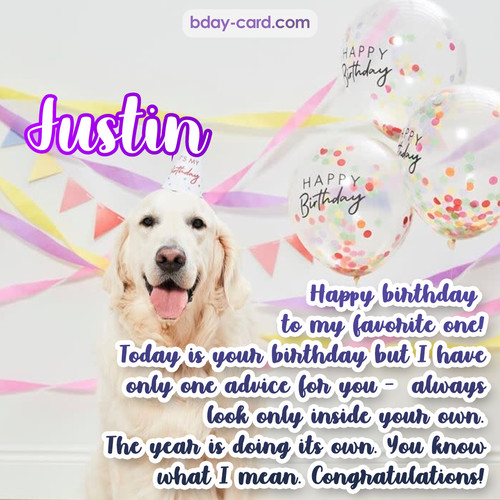 Happy Birthday pics for Justin with Dog
