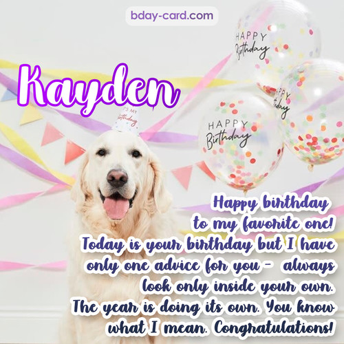 Happy Birthday pics for Kayden with Dog