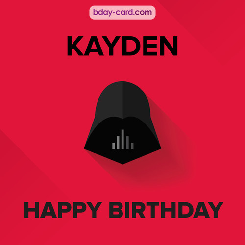 Happy Birthday pictures for Kayden with Darth Vader