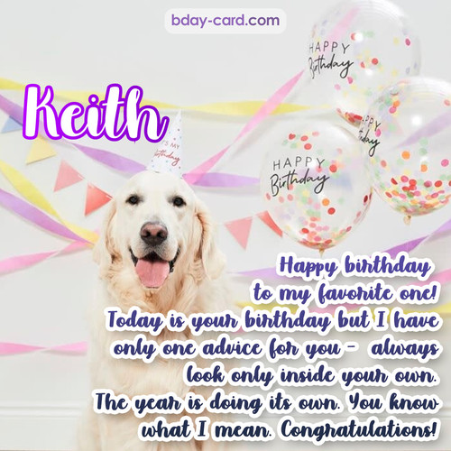 Happy Birthday pics for Keith with Dog
