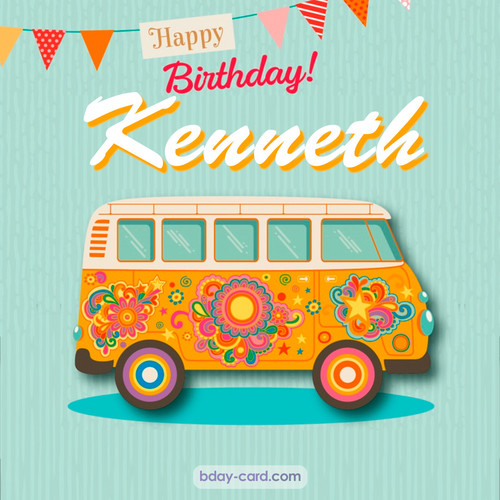 Happiest birthday pictures for Kenneth with hippie bus