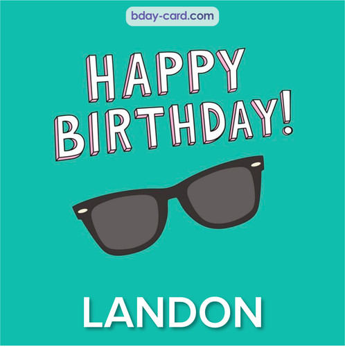 Happy Birthday pic for Landon with glasses